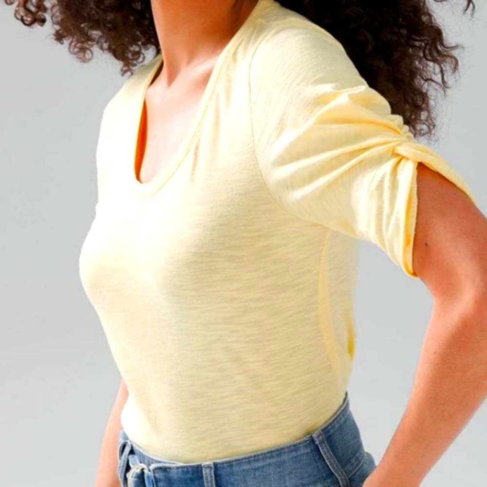 WHBM twist sleeve top